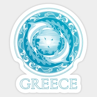 Greek dolphin twins Sticker